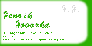 henrik hovorka business card